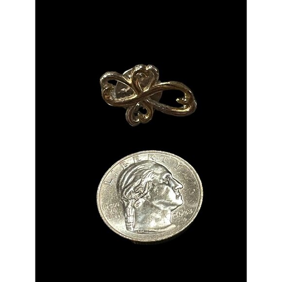 Vintage Two-Tone Shamrock Cross Shape Christian Fashion Brooch Pin - Picture 5 of 5